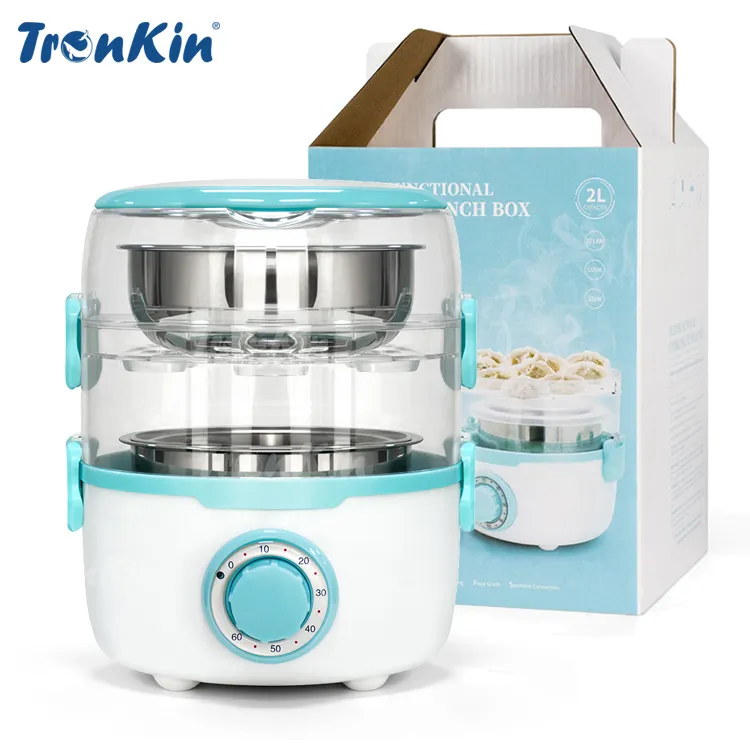Wholesale Home Double Layer Vegetable Steam Cooker Kitchen Rice Corn Electric Steamer Pot Portable Electric Food Steamers