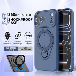 Nouvelle coque de téléphone antichoc de luxe 360 avec support d'anneau en métal de charge sans fil magnétique pour iPhone 17 Pro Max - Product Image 2