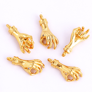 Amuleto de Mano con Ojo Turco de Buda, Chapado en Oro Real de 18K, Colgante para Collar y Pulsera, para Suministros de Joyería Artesanal <span class=keywords><strong>L14</strong></span> - Product Image 4