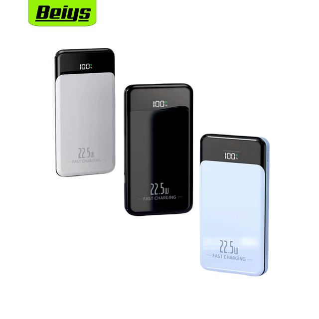 New Built-in Power Bank With Fast Charging of 10000mAh Real Capacity  Portable Mobile Power Supply  Customized logo