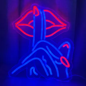 Custom Neon Sign LED Neon Light Sexy Lips Nails Salon Display Aesthetic Room Wall Decor Manicure Studio Store Shop Signboard