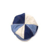 Nuevo Diseño, Gorra Octogonal de Mezclilla con Parches, Estilo Newsboy, Retro, Moderna, Unisex, para Uso Diario y al Aire Libre