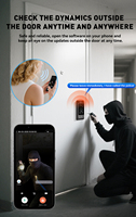 Serrure de porte intelligente avec interphone vidéo pour débutants, compatible Tuya Wifi et TTlock Wifi, détection par empreinte digitale, code et téléphone, serrure numérique