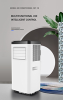 Climatiseur mobile vertical électrique 2 en 1, mini, portable, froid et chaud, pour la maison, le bureau et l'hôtel, avec télécommande