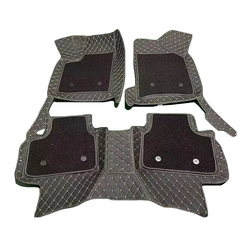 WING Utmost Luxury Fashion Eco-Friendly leather floor liners trap dirt rinse easy clean perfectly fit car mats for Lada