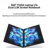 2025 baru Intel 14 inci layar sentuh ganda aluminium bisnis Laptop Keyboard bahasa Inggris Windows 11 Pro garansi 1 tahun untuk kantor