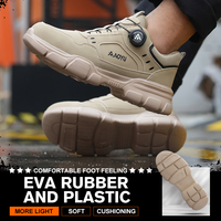 Chaussures de sécurité OEM Hiver 2026 légères et respirantes, bottes de travail sportives anti-écrasement à embout en acier, en daim et toile avec doublure en fourrure, coupe basse