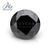 2022 Panas Harga Langsung Pabrik Terlaris Obral Warna VVS1 Kejelasan Potongan Bulat 6.5Mm 1 Karat Hitam Longgar Batu Moissanite Kuba