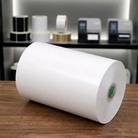 Rollo Jumbo de Película de PVC Transparente y Blanca de 80 micras, Personalizable, con Certificación RoHS y Reach, para Impresión Digital, Impresión en Exteriores, Vinilo de Advertencia