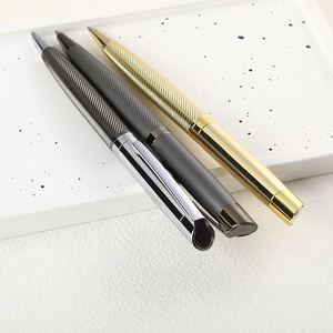Nouveau stylo à bille et à encre gel de luxe pour hôtel d'affaires, cadeau VIP, en acier inoxydable, avec logo personnalisé - Product Image 3