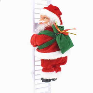Electric Santa Claus Climbing Ladder And Rope Christmas Toy Animated Plush <b>Doll</b> For Living Room Decor 7in Above - Product Image 5