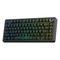 Clavier de jeu magnétique Aula F75 HE 75% 3 modes filaire, Bluetooth, sans fil 2.4G, 8000Hz RGB