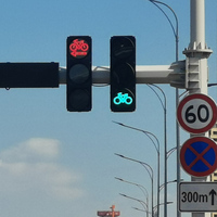 Feu de signalisation LED haute luminosité pour vélo, 3 couleurs (rouge, jaune, vert) – Feu de circulation pour vélo pour les intersections urbaines