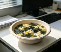 Bols à salade jetables écologiques et biodégradables en bagasse de canne à sucre, vaisselle et contenants alimentaires compostables pour les fêtes