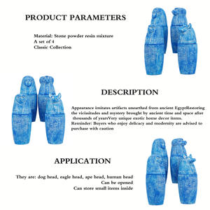Estatuas de Resina de los Cuatro Hijos de <span class=keywords><strong>Horus</strong></span>, Dioses Egipcios Antiguos, Adornos Pintados a Mano, Figuras Coleccionables, Venta al Por Mayor - Product Image 5