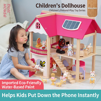 Kit de montage de maison de poupée en bois Montessori, maison à 3 étages, jouet de simulation pour enfants