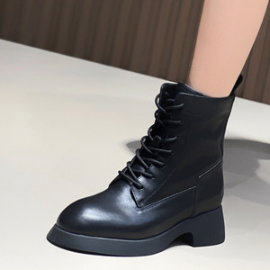 <span class=keywords><strong>Stivali</strong></span> corti in pelle di vitello di primo livello <span class=keywords><strong>stivali</strong></span> Chelsea con suola spessa da <span class=keywords><strong>donna</strong></span> in vera pelle inglese - Product Image 5