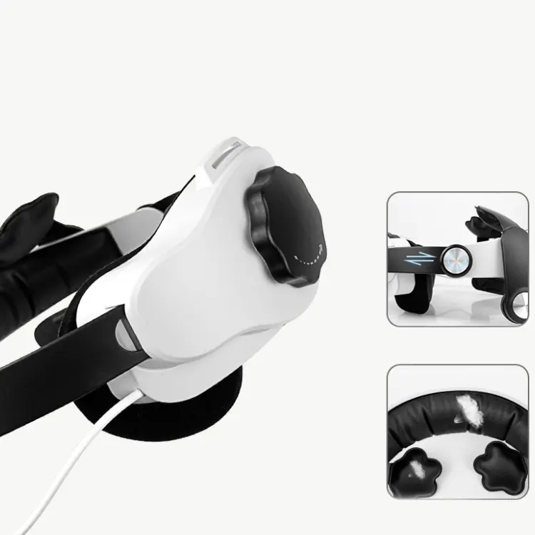 Oculus Quest 2 5300mAh şarj aksesuarları için Headstrap güç paketi ayarı ile VR Elite kask şapkalar şarj kafa Stra