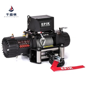 QSF 12V 6000lbs Car Self <strong>Rescue</strong> Wire Rope Electric Winch Modification and Lifting Winch Small Crane Trailer Electric <strong>Hoist</strong> - Product Image 1