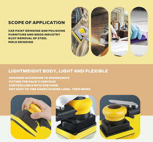 Ponceuse orbitale pneumatique 70*198mm avec fixation <span class=keywords><strong>auto</strong></span>-agrippante, aspiration centralisée et poignée ergonomique pour le polissage de carrosserie automobile - Product Image 3