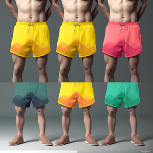 Double Layer Sublimation Plain 100% Polyester Street Wear Sets <b>5</b> <b>Inch</b> <b>Inseam</b> Gym Blank Basketball Custom Mesh Men'S <b>Shorts</b> - Product Image 5