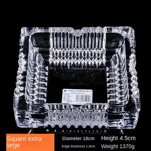 Glass crystal ashtray creative and personalized home living room large outdoor office customized printing corporate logo