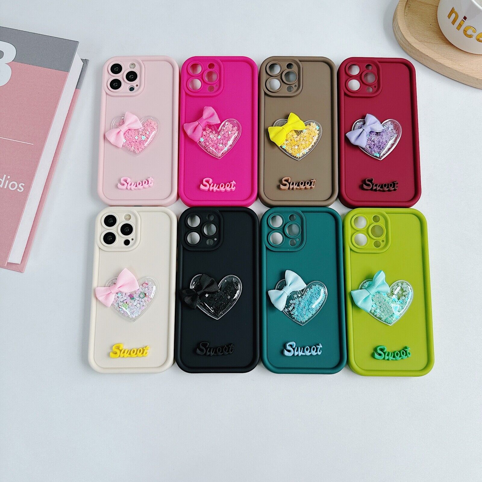 Lvnarery Custodia per Motorola Moto E14 / Moto G04 / Moto G24 con pellicola protettiva integrata antiurto trasparente a 360° protezione integrale
