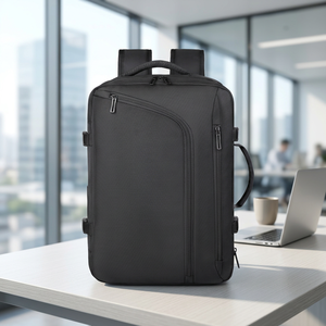 Sac à dos pour ordinateur portable noir, étanche, extensible, avec port USB, pour le collège et le bureau - Product Image 6