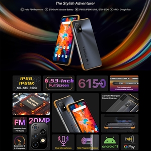 Toàn cầu umidigi bò rừng X10 gồ ghề điện thoại 4GB + 64GB không thấm nước chống bụi chống sốc 6150mAh 6.53 inch Android 11 điện thoại di động - Product Image 2