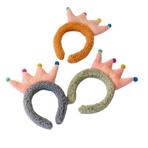 Principessa corona per capelli per ragazze moda viso trucco viso fascia per la testa in microfibra impacchi per la testa morbida per le donne ragazze - Product Image 1