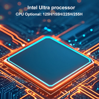 Placa Base para Computadora Todo en Uno, Intel Core Ultra 5 125H 225H Ultra 7 155H 255H, 1LAN, 2*DDR5, Panel PC Todo en Uno de 23.8 Pulgadas, Mini ITX