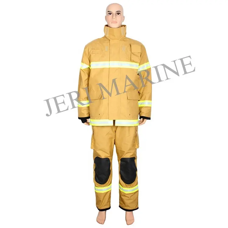 4 Layers Aramid Navy Blue Orange color Firefighter Suit Fire-proof Safety Suit