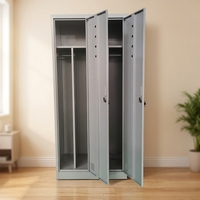 Casier en acier à 2 portes Armoire à vêtements en métal Rangement en fer Almirah Casiers Meubles de chambre à coucher