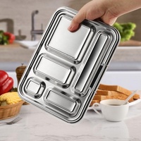 Boîtes à lunch bento pour enfants et adultes, en acier inoxydable, étanches, de conception nouvelle et portable, personnalisées