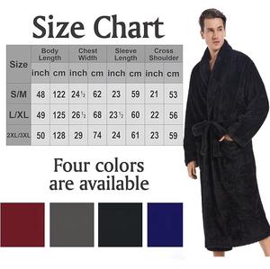 Kadın erkek flanel bornoz pijama 2025 sonbahar kış katı peluş çift bornoz kalın sıcak kadın Robe Dropshipping - Product Image 5