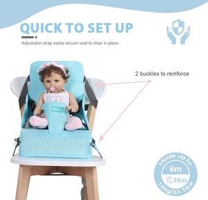 Asiento elevador <span class=keywords><strong>de</strong></span> alimentación para niños para sillas <span class=keywords><strong>de</strong></span> comedor Asiento elevador para niños pequeños para mesa <span class=keywords><strong>de</strong></span> comedor con correas - Product Image 5