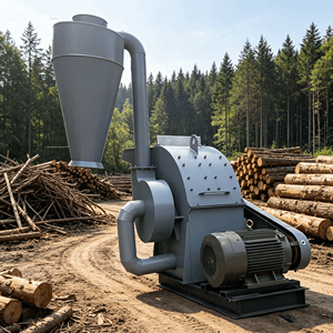 Agriculture Waste Wood Hammer Mill - Versatile <strong>Straw</strong> and Corn Stalk Crusher for Animal Feed &amp; <strong>Bedding</strong> - Product Image 1