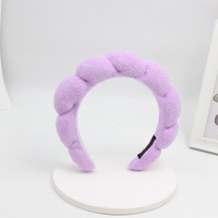 Accessoires de cheveux éponge personnalisés lavage visage démaquillage douche, bandeau éponge de spa facial