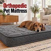 Grand matelas orthopédique pour chien avec options de tissu et de passepoil personnalisés pour les importateurs et marques de produits pour animaux de compagnie