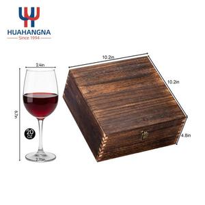 OEM ODM Custom Wooden Box <b>Wine</b> Glass Gift Set Crystal Red Cups With 4pcs Bar Accessories for Wedding and Corporate Events - Product Image 2
