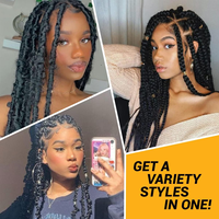 Laine brésilienne au crochet en gros, 100 % acrylique, pour tresses afro, dreadlocks, extensions de cheveux en laine légère à fixer