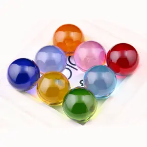 Grandes bolas de vidro decorativas coloridas transparentes para venda