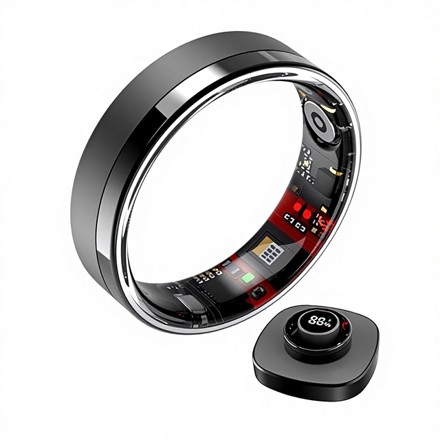 Medical-Grade AI Health Monitoring Smart Ring Battery HRV Heart Rate Blood Oxygen Sleep Tracking Womens Cycle Stress Testing