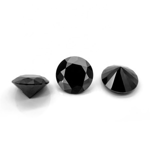 Zuanfa Precio al por Mayor, Aspecto Natural, 1ct 2ct 3ct, Corte Brillante Redondo, Piedra Suelta, Certificación GRA, Diamante Moissanita Negro - Product Image 3