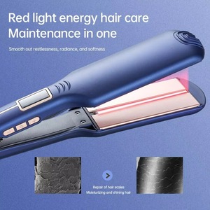 Lisseur <span class=keywords><strong>de</strong></span> <span class=keywords><strong>cheveux</strong></span> professionnel électrique 2-en-1 à plaques larges, affichage LCD PTC, chauffage rapide portable, utilisation domestique et hôtelière, infrarouge - Product Image 3