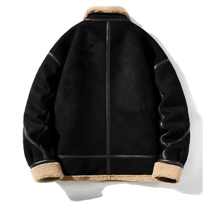 <span class=keywords><strong>Veste</strong></span> en <span class=keywords><strong>cuir</strong></span> velours suédé pour <span class=keywords><strong>homme</strong></span>, doublée polaire, épaisse, en <span class=keywords><strong>cuir</strong></span> et <span class=keywords><strong>fourrure</strong></span>, coupe ample, col oversize, manteau d'extérieur Sehe Fashion - Product Image 5