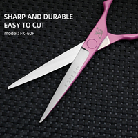 Nouveau japon acier rose ciseaux à cheveux 6.0 pouces ciseaux de coiffure professionnels v-dents 440C cisaillement amincissant