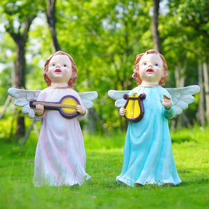 Personnages de musique d'ange et de dessin animé rétro de style europé<span class=keywords><strong>en</strong></span> Décorations de pelouse extérieures créatives Sculpture <span class=keywords><strong>en</strong></span> plâtre Artisanat <span class=keywords><strong>en</strong></span> résine durable - Product Image 3