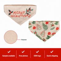 Vente en gros d'accessoires pour animaux de compagnie personnalisés pour Noël, bandanas pour chats et chiens en vrac