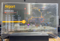 Écran OLED transparent interactif de 30 pouces, signalisation numérique, verre haute transparence, tactile capacitif 10 points, 43 % de transparence